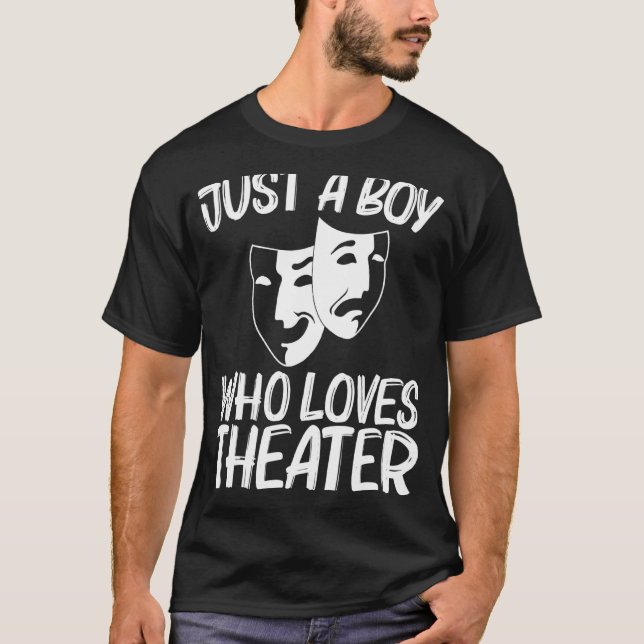 Camiseta Teatro legal para Meninos Drama Ator Comedy Trag (Frente)