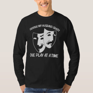 Camiseta Teatro Legal Para Mulheres Mãe Drama Ator Comédia