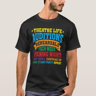 Camiseta Teatro Musical do Ator do Nerd de Teatro Thespian