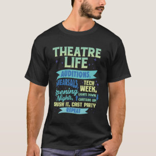 Camiseta Teatro Musical do Nerd de Teatro Gif Thespian