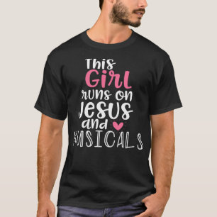 Camiseta Teatro Musical Oferece Garota Adolescente corre em