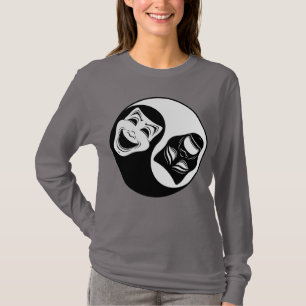 Camiseta Teatro Yin Yang Design - Máscaras de Comédia e Tra