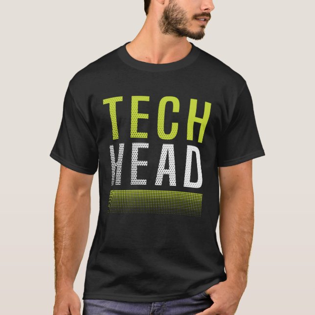 Camiseta Tech Entusiasta Tech Junkie Tech Head Technology T (Frente)