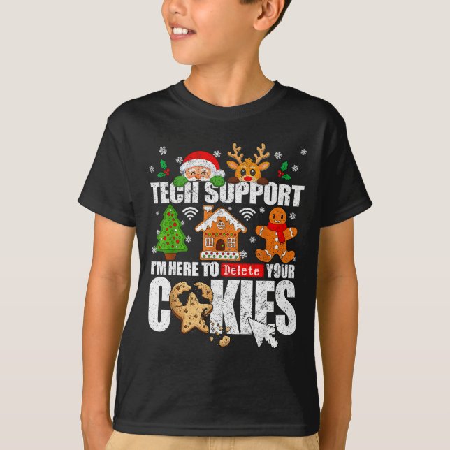 Camiseta Tech Suprt Christmas Cookies Women Men Funny Chris (Frente)