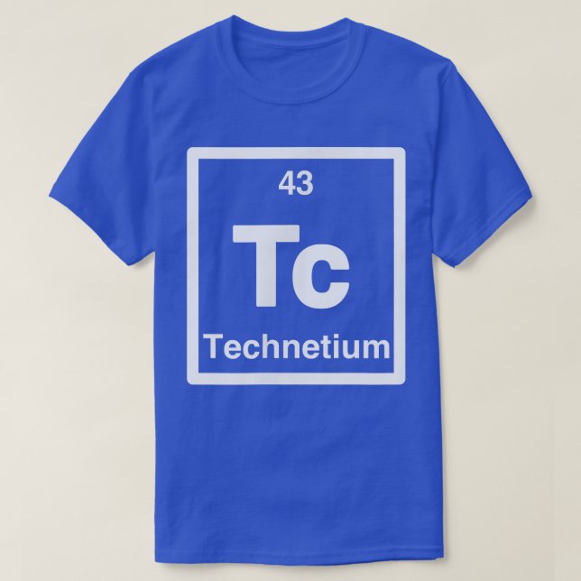 Camiseta Technetium - Tc - Periodic Table of Elements - Sci (Frente do Design)