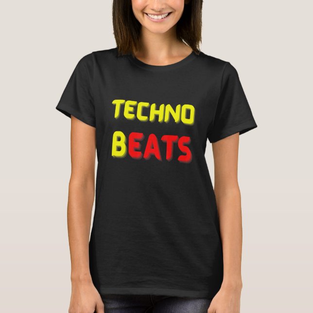 Camiseta TECHNO BEATS B EATS FOR Electronic Music Fans (Frente)