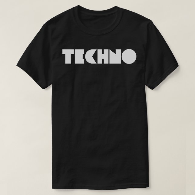 Camiseta TECHNO bold 1 (Frente do Design)