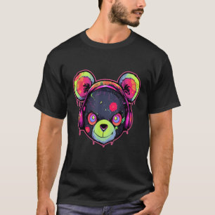Camiseta Techno DJ Bear Trippy EDM Festival de Verão