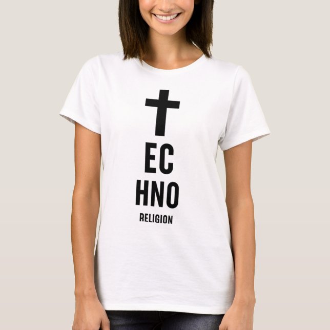 Camiseta Techno é minha religião Raver Rave Edm dos anos 90 (Frente)