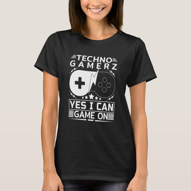 Camiseta Techno Gamer Game On Sim, Eu posso (Frente)
