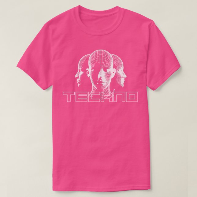 Camiseta techno head design (Frente do Design)