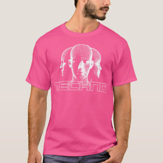 Camiseta techno head design