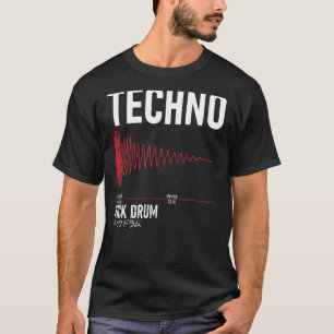 Camiseta Techno Kick Drum キ ラ ド ク Sincronthesizer