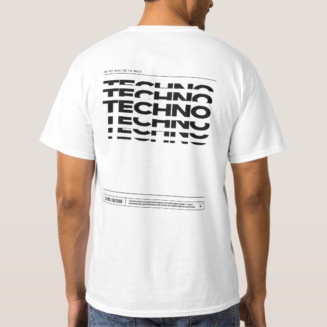 Camiseta Techno Music Dance Culture DJ Raving T-shirt (Verso)