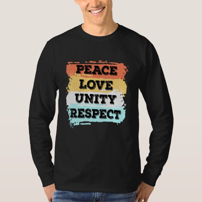 Camiseta Techno Music Peace Love Unity Respeite Rave Party  (Frente)