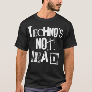 Camiseta Techno Não É Morto - Vintage Grunge - DJ Mínimo