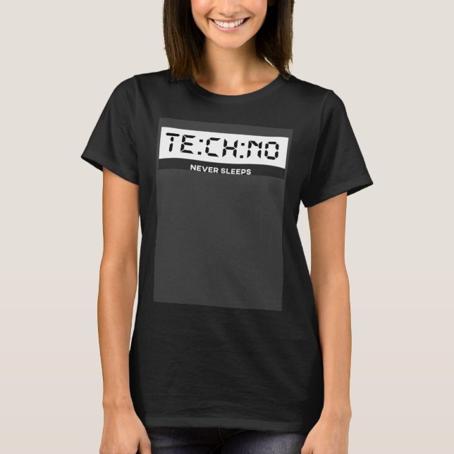 Camiseta Techno Nunca Dorme Techno Watch Techno Rave Tech (Frente)