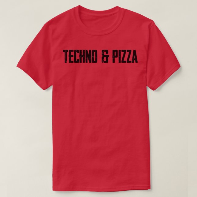 Camiseta Techno & Pizza  (Frente do Design)