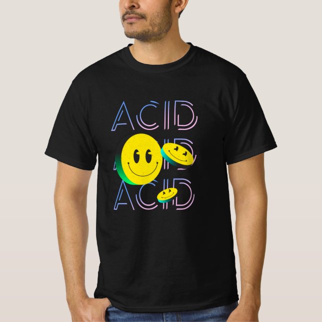 Camiseta Techno Rave Acid Smile Party House Goa Trip (Frente)