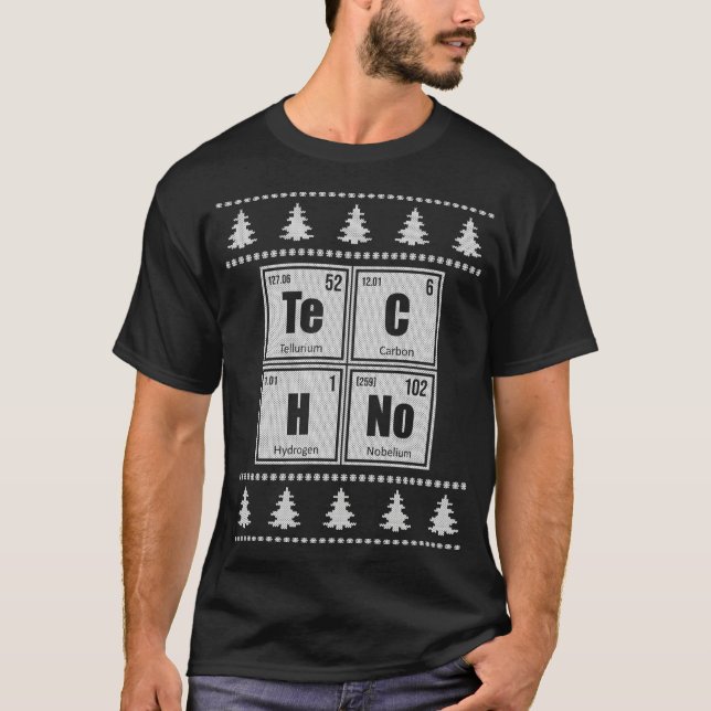 Camiseta Techno Rave Ugly Christmas Sweater (Frente)