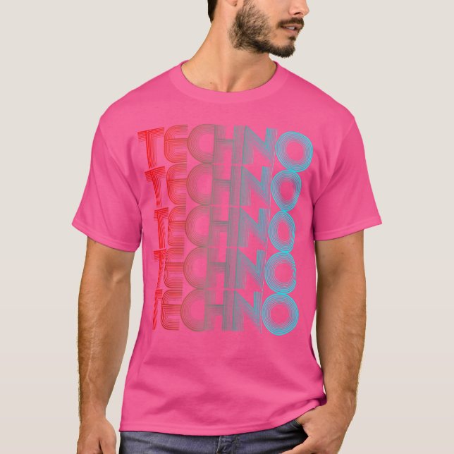 Camiseta Techno Vaporwave Techno House Music Edm Lover Dj (Frente)