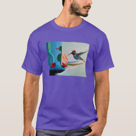 Camiseta Technobird - Hummingbird and techno juxtaposition