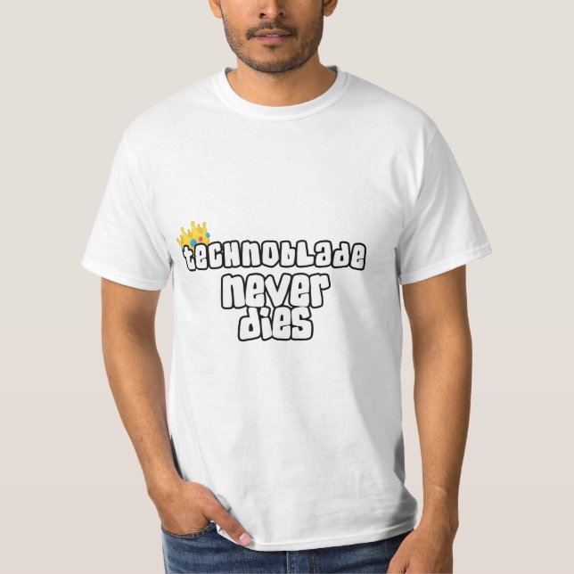 Camiseta Technoblade Nunca Morre (Frente)