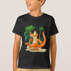 Camiseta Techo alaranjado em uma procura da ilha do