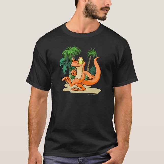Camiseta Techo alaranjado em uma procura da ilha do (Frente)