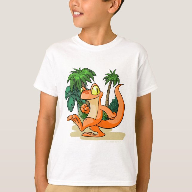 Camiseta Techo alaranjado em uma procura da ilha do (Frente)