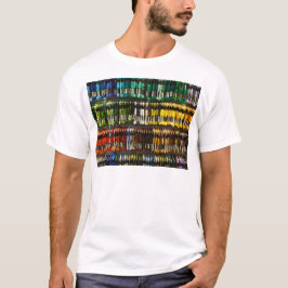 Camiseta Tecido Abstrato Multicolorido