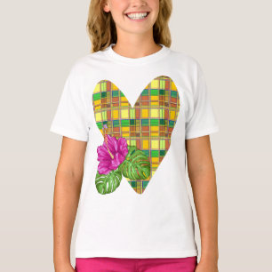 Camiseta Tecido Colorido Caribenho Madras Xadrez