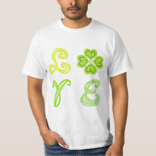 Camiseta TECIDO de Dia de São Patrício de Ouros de Coração