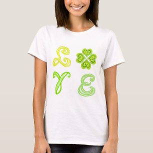Camiseta TECIDO de Dia de São Patrício de Ouros de Coração 