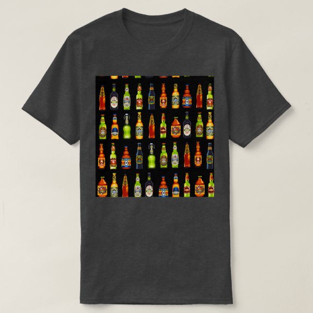 Camiseta Tecido de garrafa de cerveja (Frente do Design)