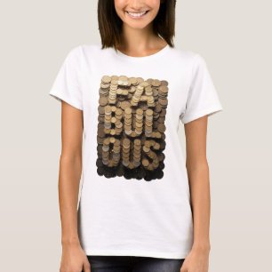 Camiseta Tecido Dourado Crespado Design Gráfico