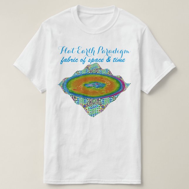Camiseta Tecido liso do paradigma da terra do espaço & do (Frente do Design)