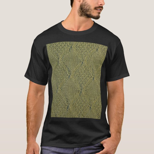 Camiseta Tecido verde: textura aproximada (Frente)