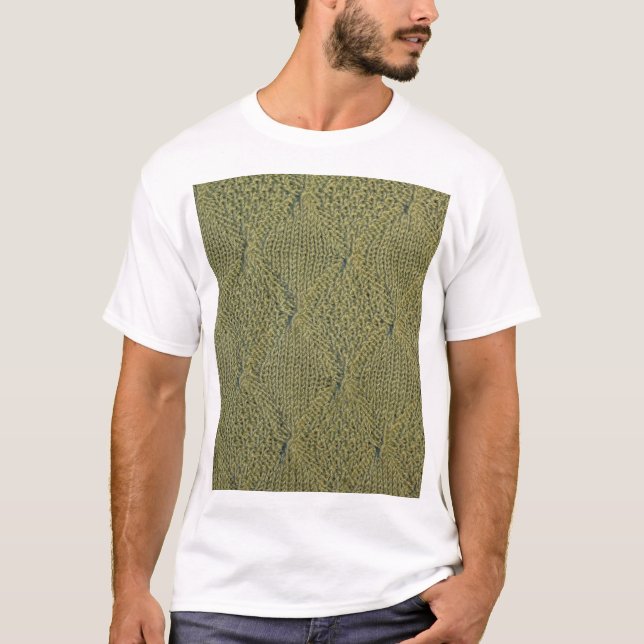 Camiseta Tecido verde: textura aproximada (Frente)