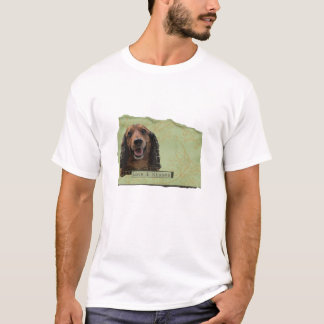 Camiseta Teckle/Dachshund nos verdes