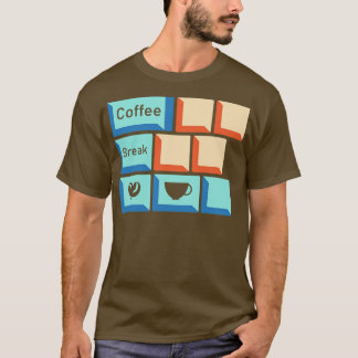 Camiseta Tecla Coffee Break Key Caffeine Lover Relacionável
