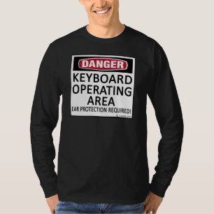 Camiseta Teclado da área de funcionamento