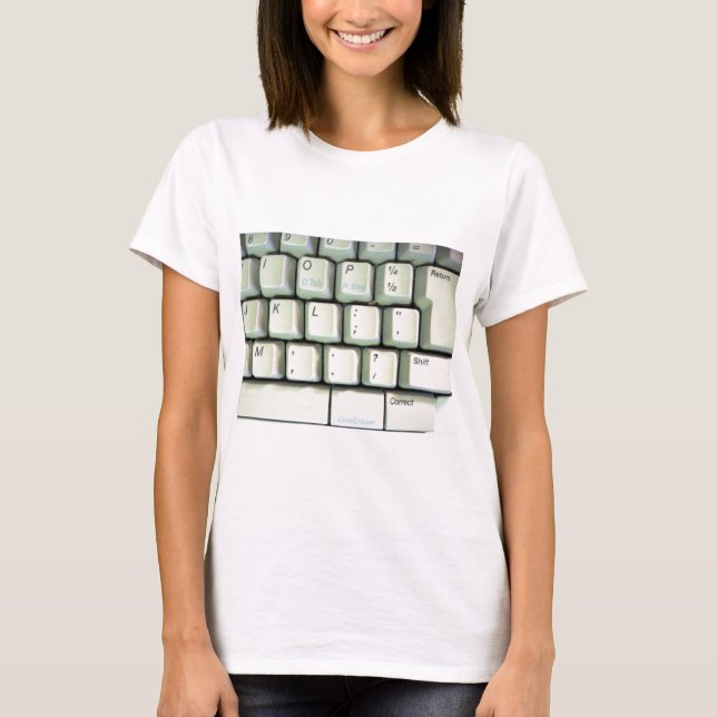 Camiseta Teclado de máquina de escrever (Frente)