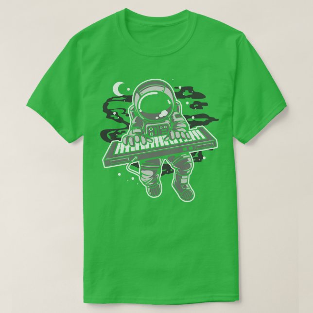 CAMISETA TECLADO DE REPRODUÇÃO ASTRONAUTA (Frente do Design)