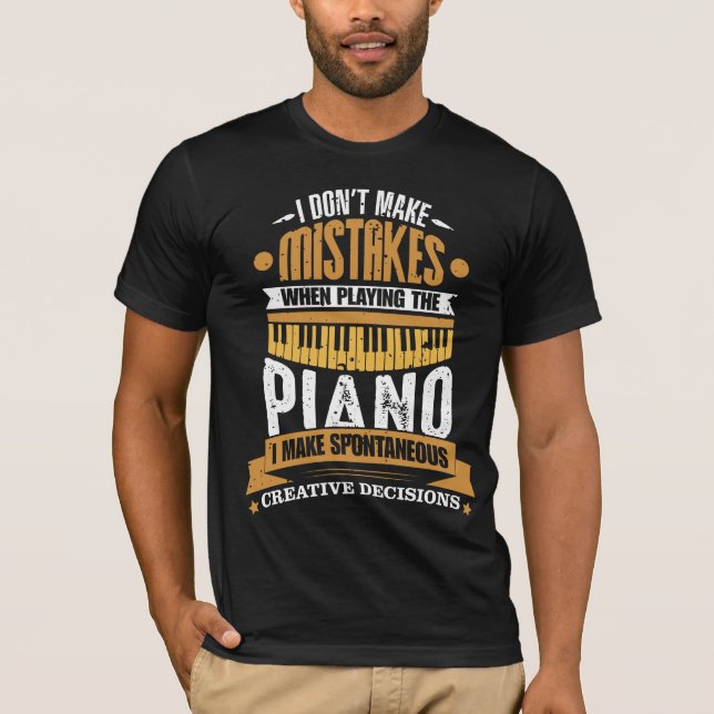 Camiseta Teclado Pianista Funny Pianista do Player de Instr (Frente)
