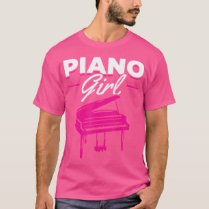 Camiseta Teclado Pianista Menina Piano
