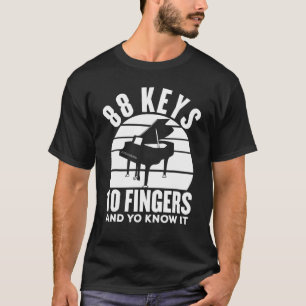 Camiseta Teclado Piano Nota 88 Teclas Para Ter Êxito Repro