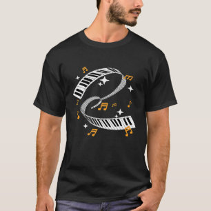 Camiseta Teclado Piano Player legal Gift Impressão Piano