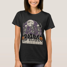 Camiseta Teclado Skeletons Dançantes | Professor de Música
