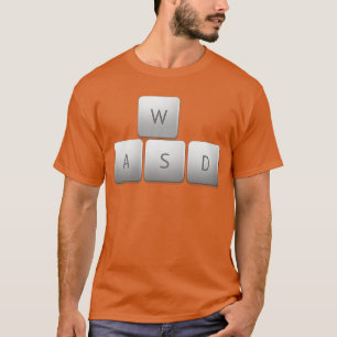 Camiseta Teclado WASD Teclado Divertido Slogan de Jogador d